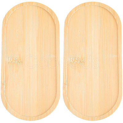 2Pcs Wood Round Incense Plate AJEW-CN0003-62-1