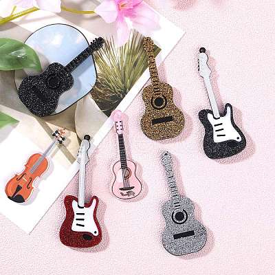 16Pcs 8 Styles Printed Acrylic Pendants OACR-SZ0001-40-1