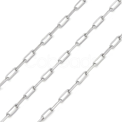 304 Stainless Steel Paperclip Chains CHS-M009-04P-02-1