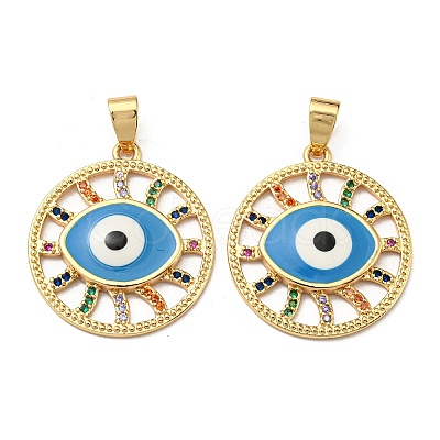 Golden Brass Pendants KK-L209-010G-01-1