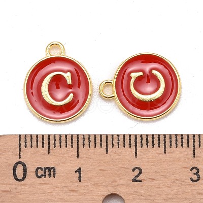 Golden Plated Alloy Enamel Charms X-ENAM-S118-03C-1