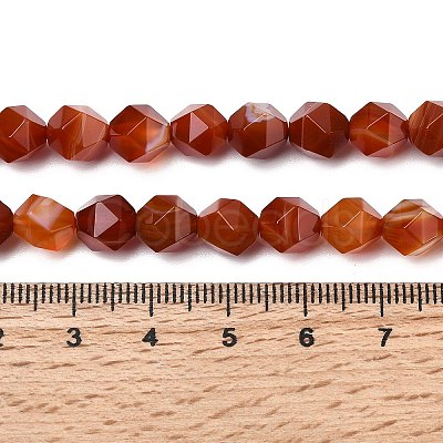 Natural Red Banded Agate Beads Strands G-Z119-A05-02-1