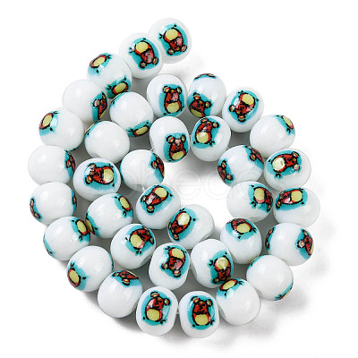 Printing Glass Beads for Necklaces Bracelets Making GLAA-B020-02A-06-1
