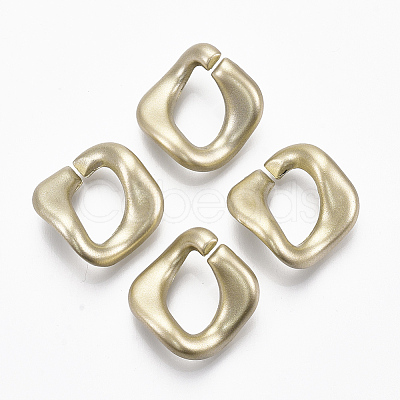 Spray Painted CCB Plastic Linking Rings CCB-R104-04A-02-1