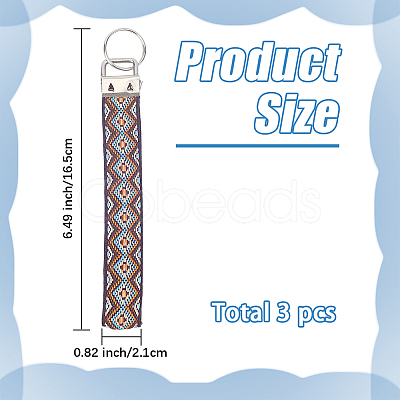 Iron with Polyester Inwrought Keychain KEYC-WH20054-011C-1