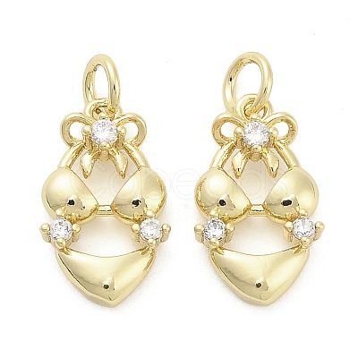 Brass Micro Pave Cubic Zirconia Pendants KK-H527-06A-G-1