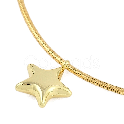 Stainless Steel Round Snake Chain Pendant Necklaces NJEW-D088-01G-02-1