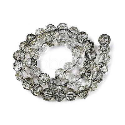Crackle Transparent Glass Beads Strands GLAA-N063-10mm-03-1