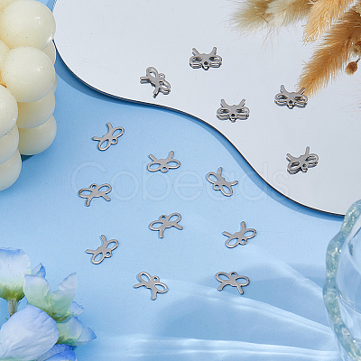 200Pcs 201 Stainless Steel Pendants STAS-DC0017-13-1