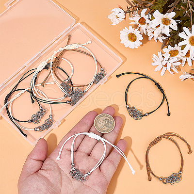 12Pcs 4 Colors 304 Stainless Steel Macrame Pouch Bracelet Making for Stone Holder AJEW-SC0003-01-1