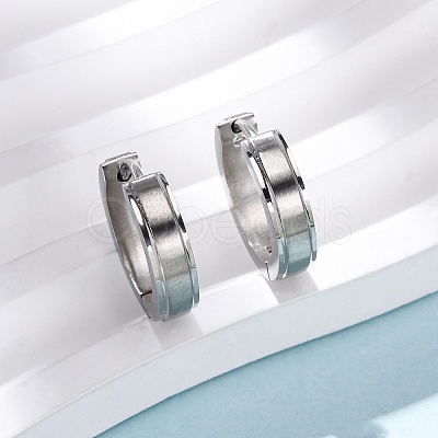 304 Stainless Steel Hoop Earrings EJEW-D331-19A-P-1
