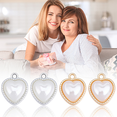 40Pcs 2 Colors Rack Plating Alloy Pendants FIND-SC0023-05-1
