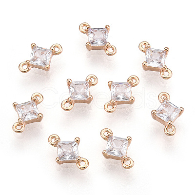 Long-Lasting Plated Brass Cubic Zirconia Links X-KK-K204-105G-NF-1