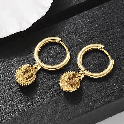 Brass Cubic Zirconia Hoop Earrings EJEW-Q015-01G-D-1