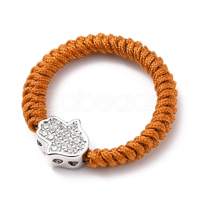 Nylon Thread Cord Braided Rings RJEW-JR00310-02-1