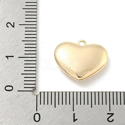 Brass Pave Shell Heart Charms KK-L211-016G-1