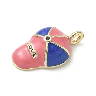 Brass Micro Pave Cubic Zirconia Enamel Pendants LS-KK-L248-17G-1