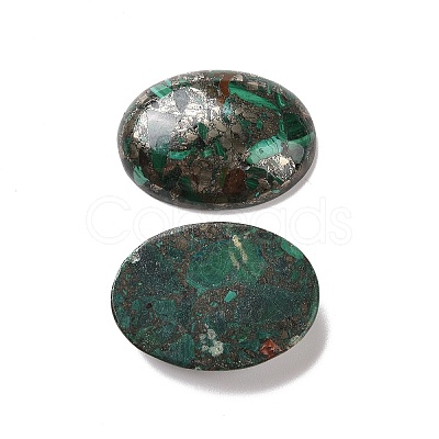 Natural Malachite Cabochons G-E464-42U-1