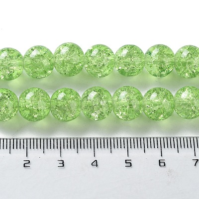 Crackle Glass Beads Strands X-CCG-Q001-10mm-11-1
