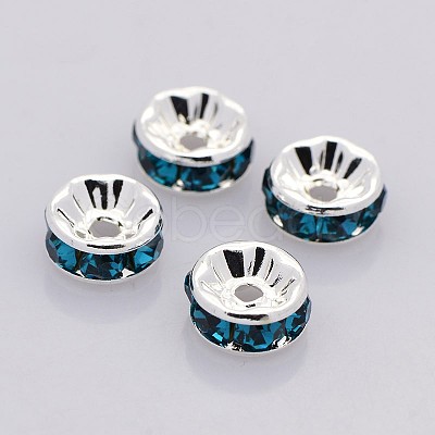 Brass Rhinestone Spacer Beads RB-A014-Z6mm-06S-1