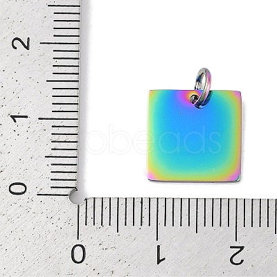304 Stainless Steel Stamping Blank Tag Charms STAS-I311-28RC-1