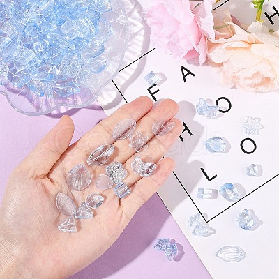 150Pcs Gradient Color Transparent Glass Beads GLAA-YW0004-91A-1