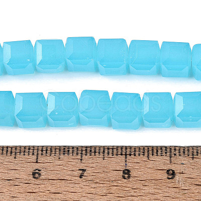 Imitation Jade Glass Beads Strands LS-GLAA-R041-8x8mm-B05-1