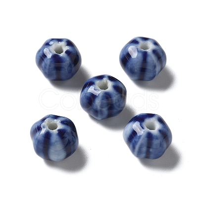 Vintage Porcelain Pumpkin Beads PORC-L080-H01-1