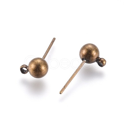 Brass Ball Post Ear Studs EC254-NFAB-1