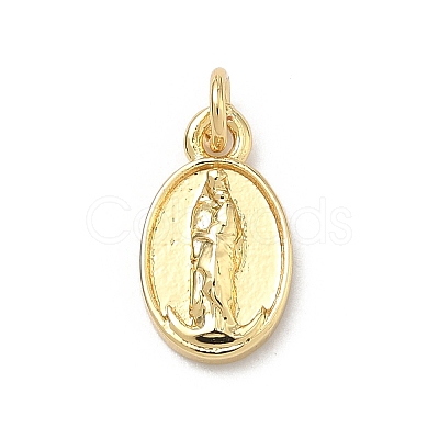 Religion Brass Pendants KK-P345-53G-01-1