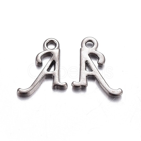 Gunmetal Plated Alloy Letter Pendants PALLOY-J718-01B-A-1