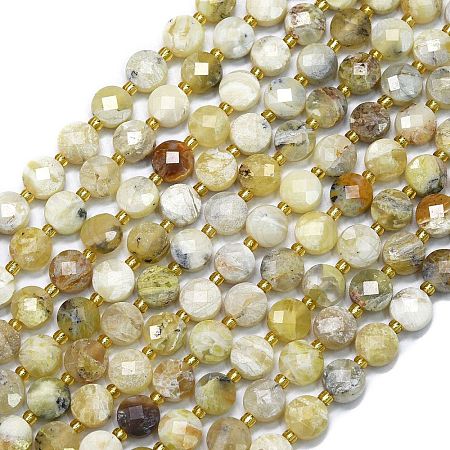 Natural Yellow Opal Beads Strands G-K389-B32-01-1