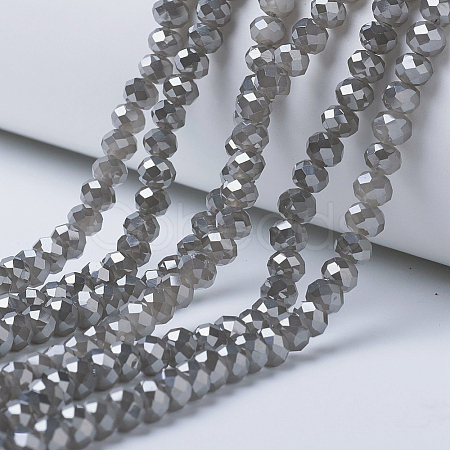 Electroplate Glass Beads Strands EGLA-A034-J4mm-Y01-1