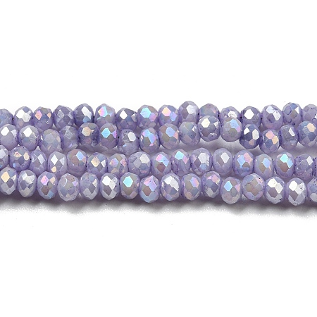 Opaque Baking Paint Glass Beads Strands DGLA-F002-03B-1