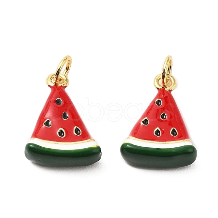 Brass Enamel Pendants KK-L237-029G-03-1