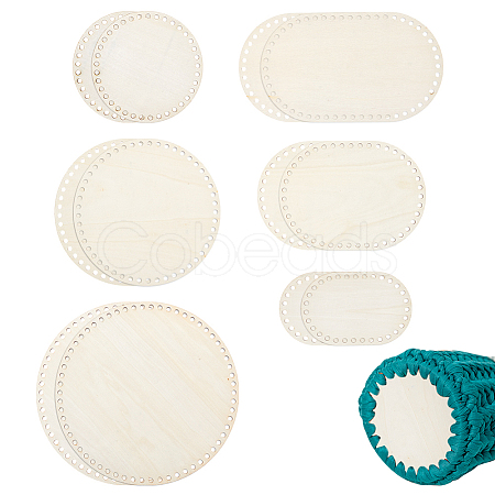 12Pcs 6 Styles Wood Basket Bottom DIY-NB0014-09-1