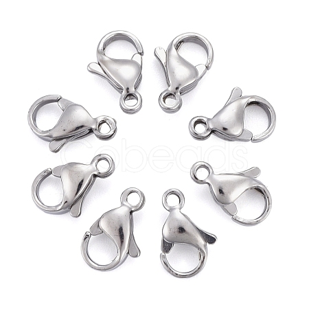Tarnish Resistant 304 Stainless Steel Lobster Claw Clasps X-STAS-AB11-1