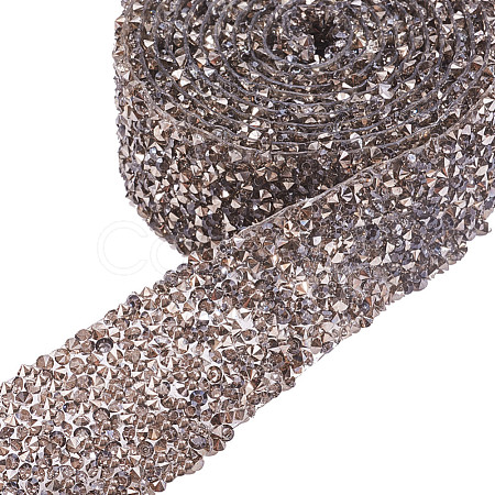 Glitter Resin Hotfix Rhinestone(Hot Melt Adhesive On The Back) OCOR-WH0052-01E-1