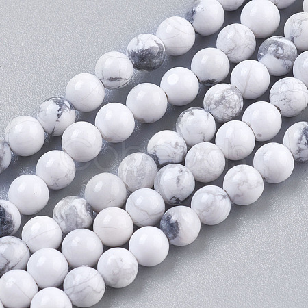 Natural Howlite Beads Strands TURQ-G091-10mm-1