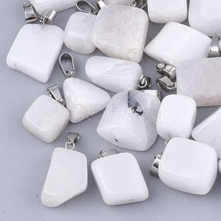 24Pcs Natural White Jade Pendants G-UN0001-02E-1