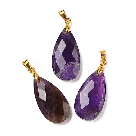 Natural Amethyst Pendants G-L614-D03-G03-1
