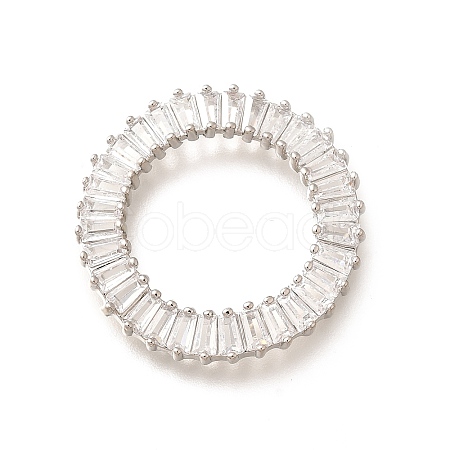 Brass Clear Cubic Zirconia Linking Rings KK-M312-30P-1