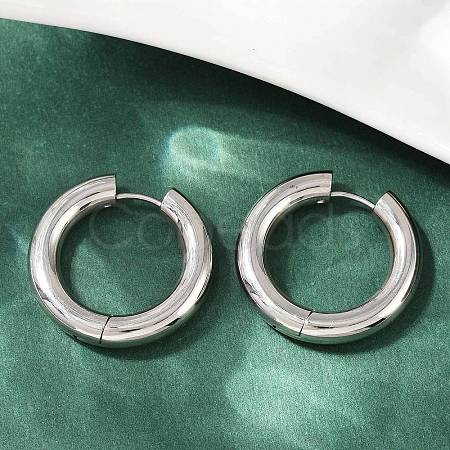 202 Stainless Steel Polishing Hoop Earrings EJEW-M106-02P-06-1