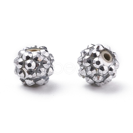 Chunky Resin Rhinestone Beads RESI-M019-27-1