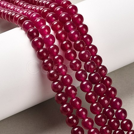 Natural Malaysia Jade Bead Strands X-G-M101-6mm-08-1