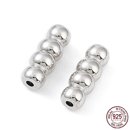 Anti-Tarnish Rhodium Plated 925 Sterling Silver Screw Clasps STER-K173-04P-1