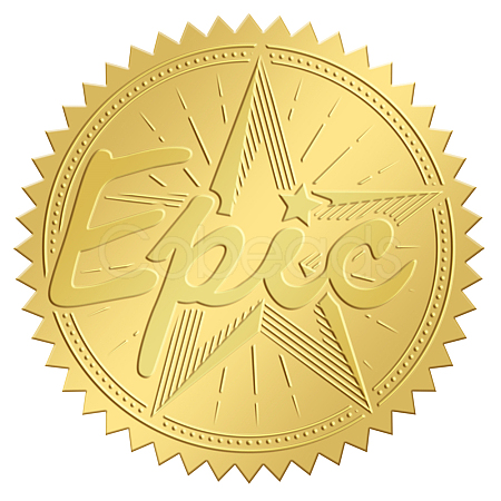 Plastic Self Adhesive Gold Foil Embossed Stickers DIY-WH0211-303-1