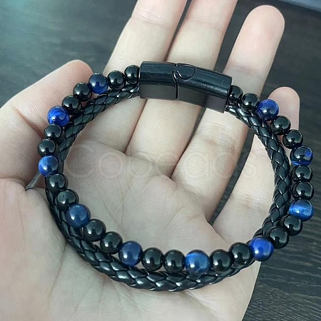 Natural Tiger Eye Beaded Bracelets PW24070606427-1