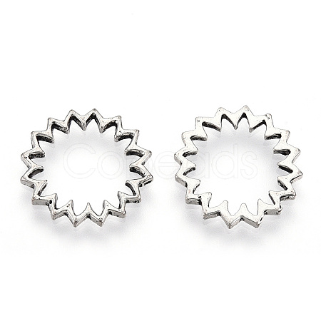 Tibetan Style Alloy Linking Rings PALLOY-T075-208AS-1