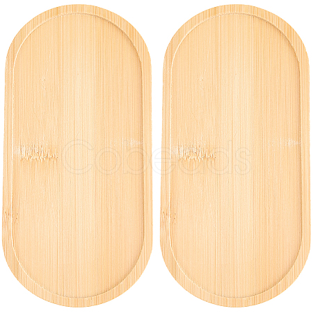 2Pcs Wood Round Incense Plate AJEW-CN0003-62-1